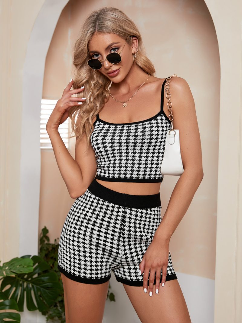 Polka Dot Knitted Camisole Set - Image 5