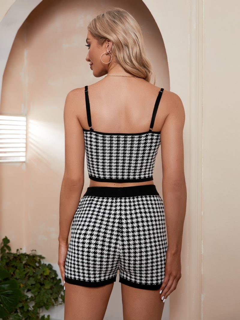 Polka Dot Knitted Camisole Set - Image 6