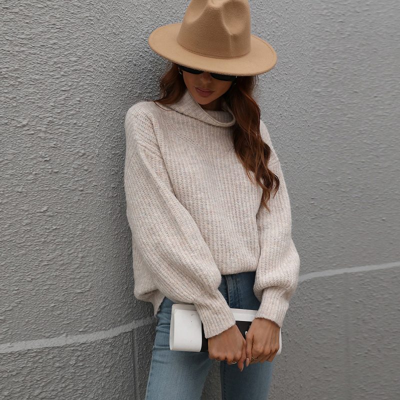 Turtleneck Pullover - Solid Color - Image 6