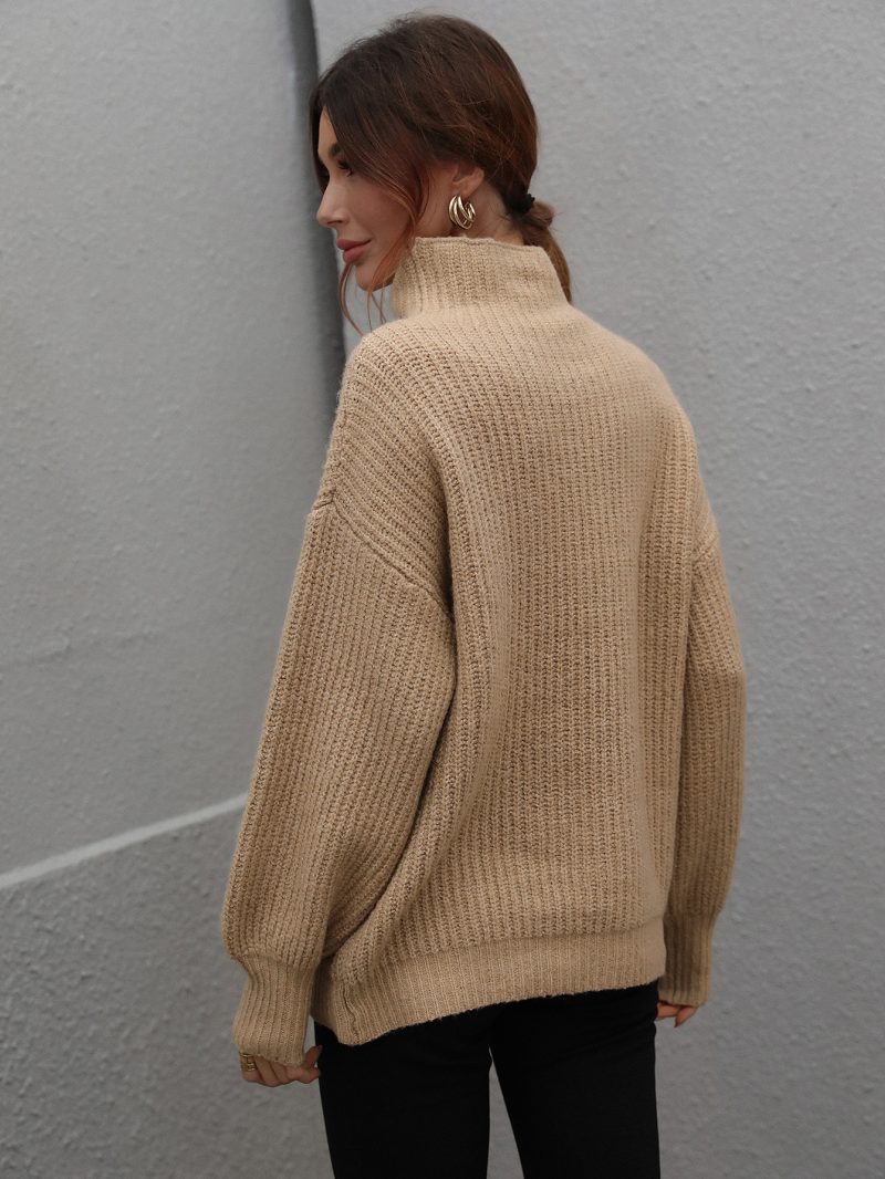 Turtleneck Pullover - Solid Color - Image 8