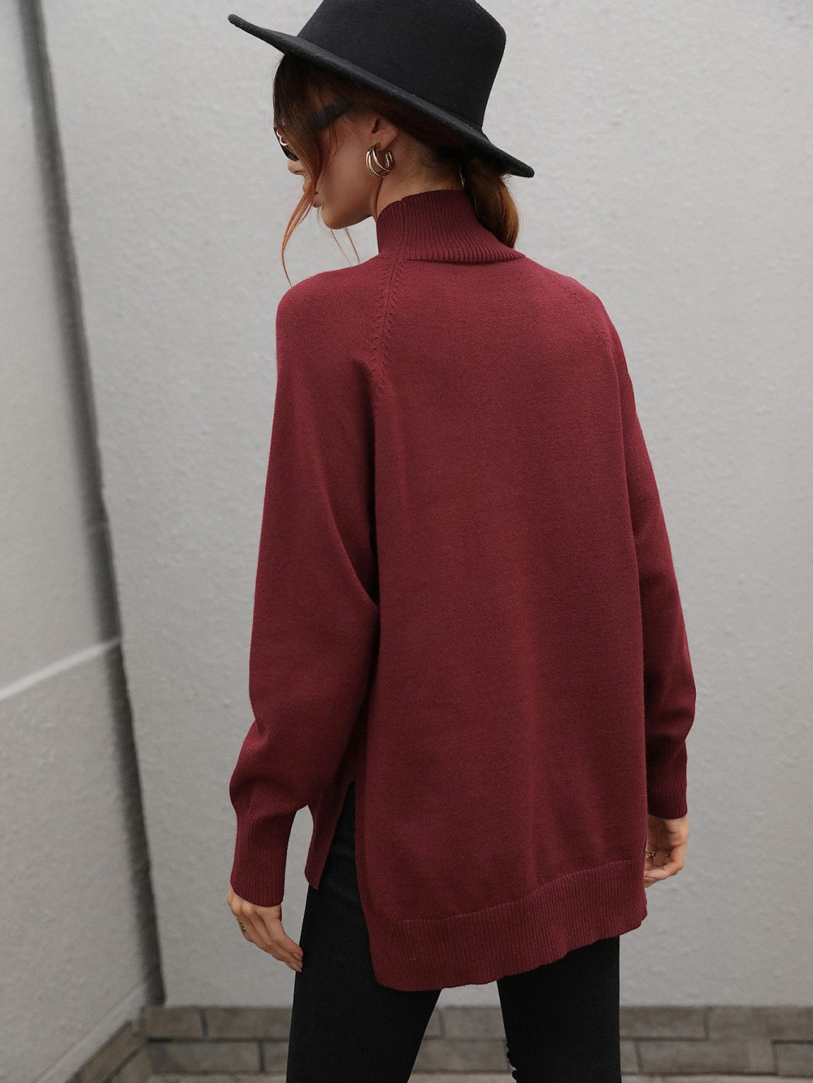 Solid Color Turtleneck Sweater | Autumn Winter Women's Wear - Image 4