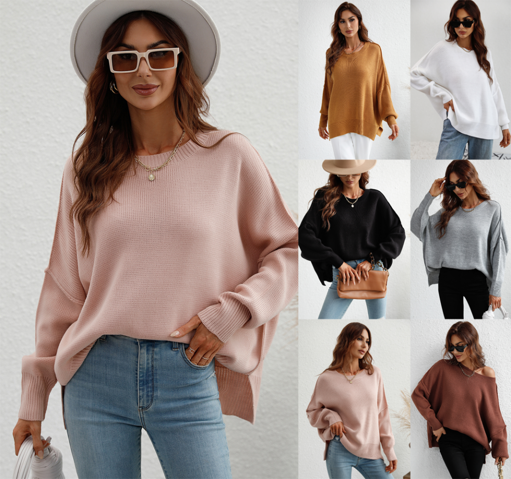 Round Neck Split Pullover - Image 6