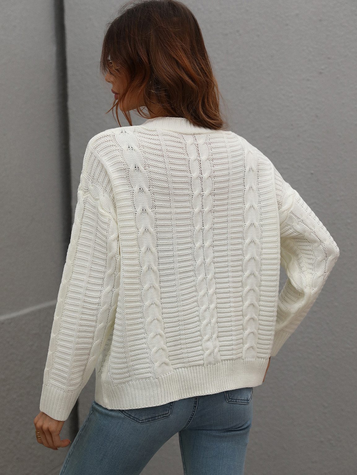 Button Loose Knitted Cardigan - Image 2