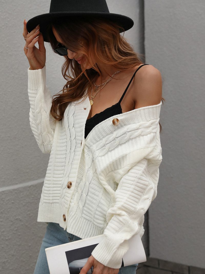 Button Loose Knitted Cardigan - Image 3