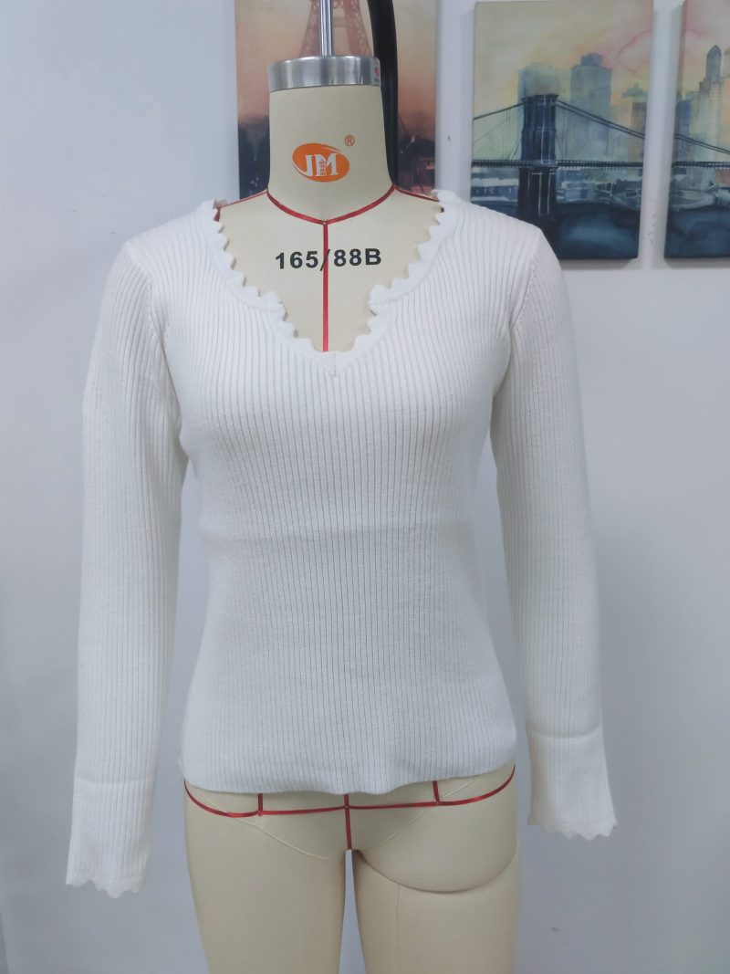 Loose Solid Color Knitwear - Image 8
