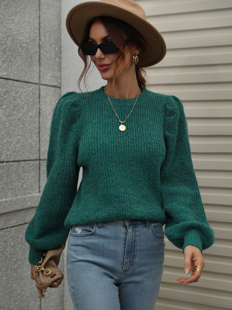 Patchwork Round Neck Sweater - Image 3