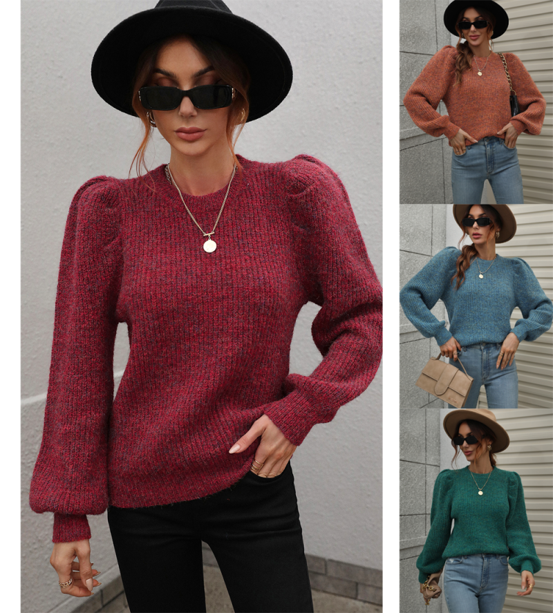 Patchwork Round Neck Sweater - Image 6