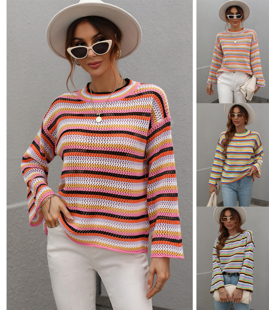 Stitching Loose Knitwear - Image 6
