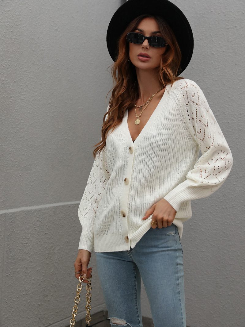 Single-Breasted Knitted Cardigan - Image 6