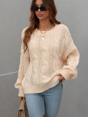 Twisted String Plus Size Sweater | Autumn Winter