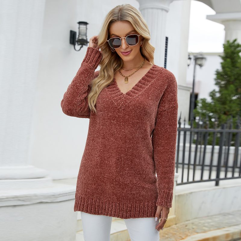 Round Neck Loose Pullover - Image 4