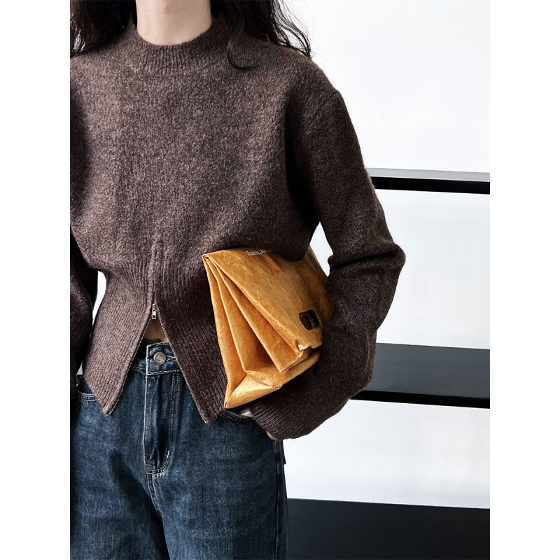 Autumn Short Zip Sweater | Western High Sense Design - Image 2