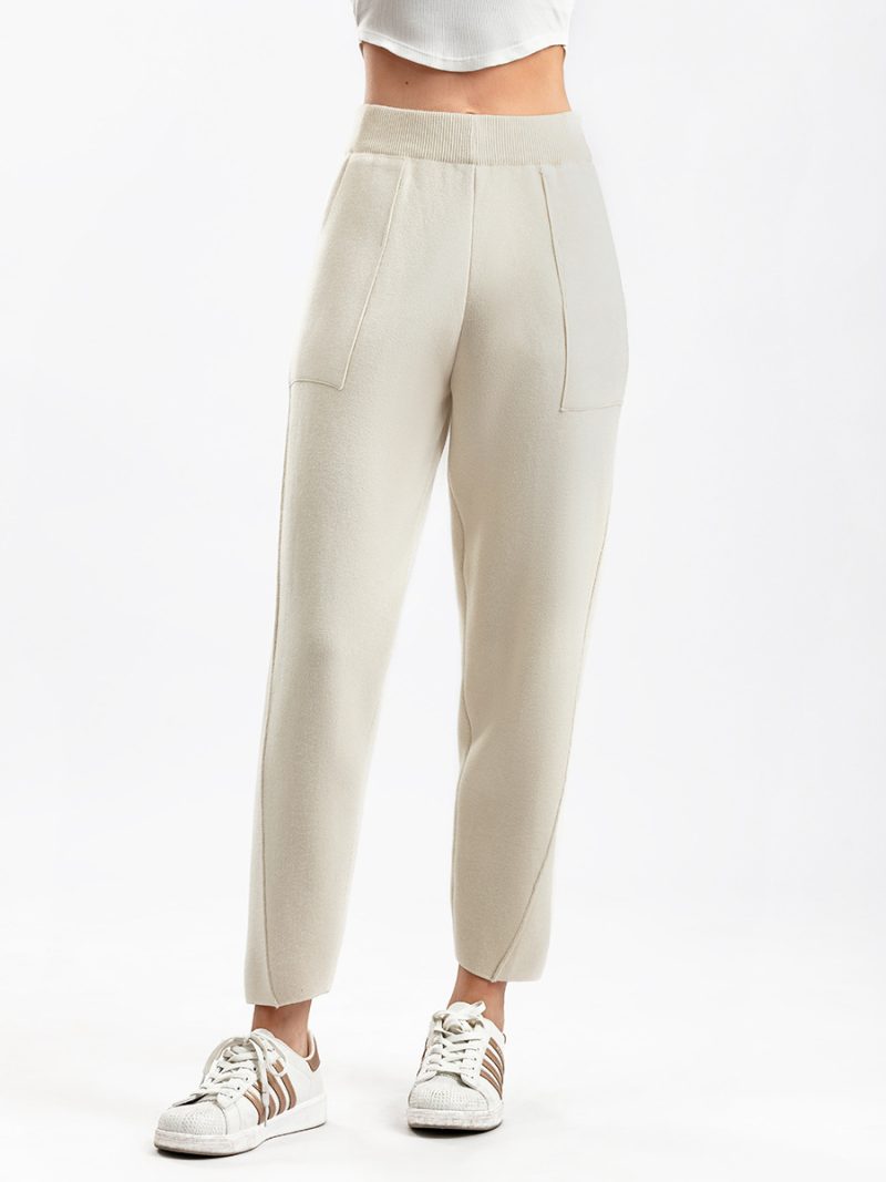 High Waist Knit Harem Pants: Winter Chic - Image 4