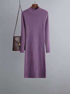 Chic Sheath Knitted Dress for Winter