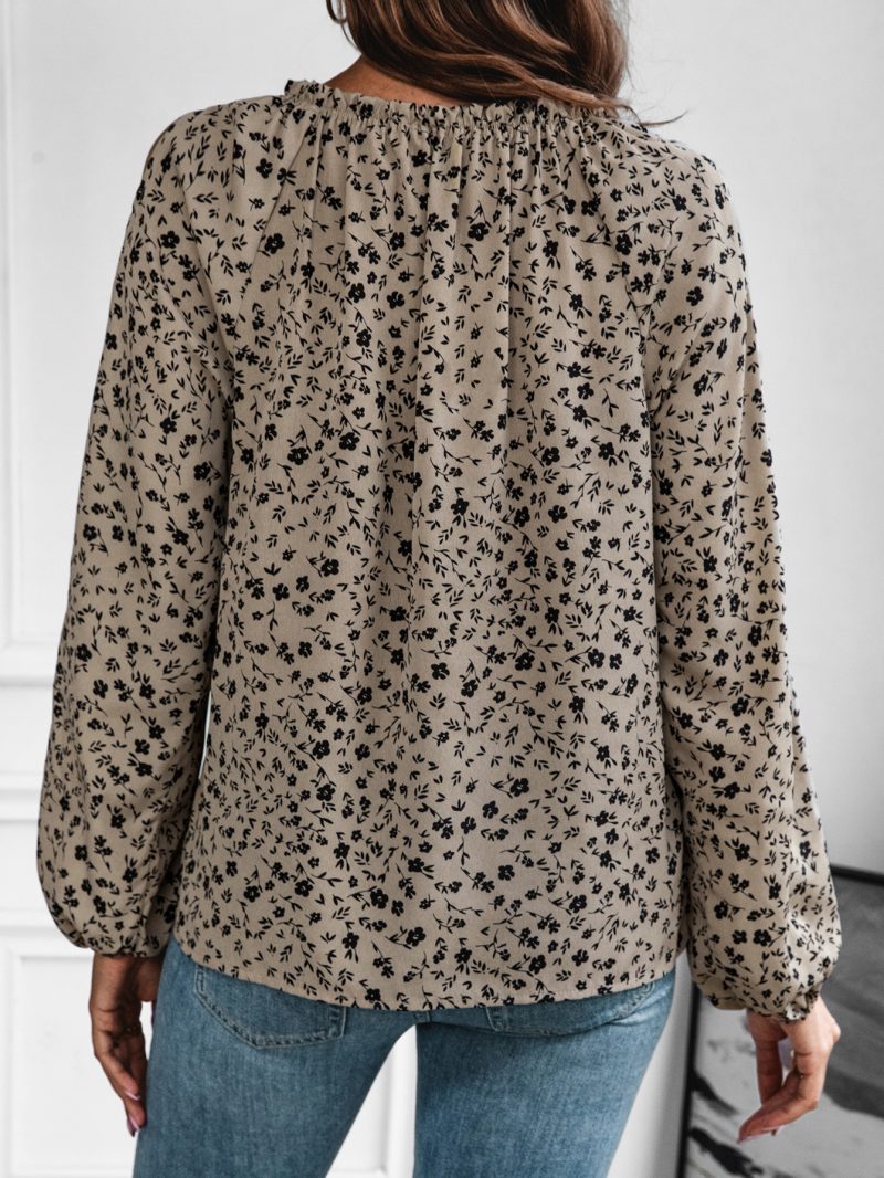 Off-Shoulder Floral Top - Autumn Elegance - Image 3