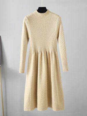 Turtleneck Long Sleeve Knit Dress