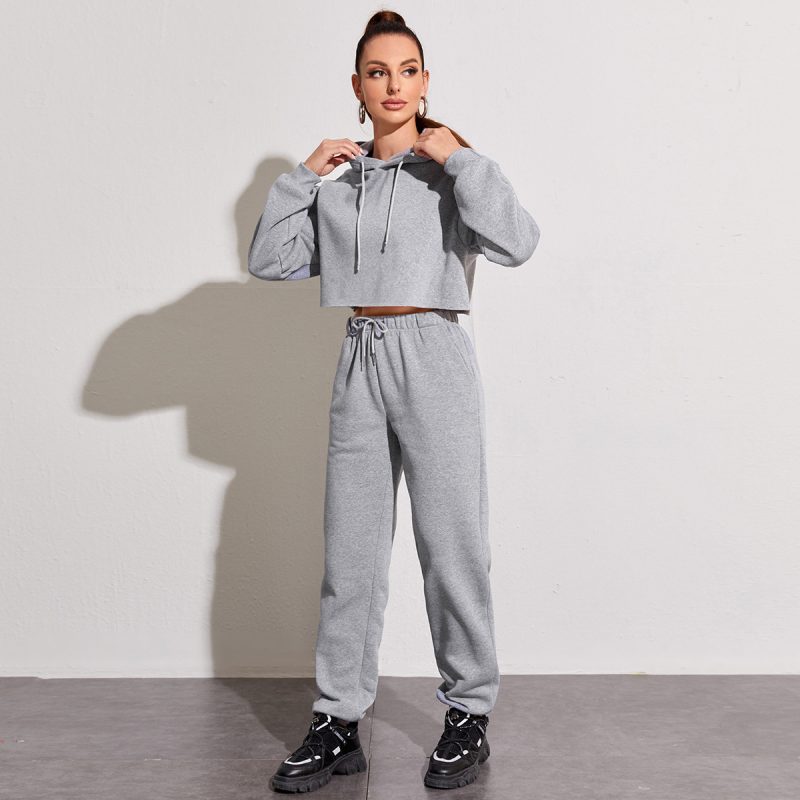 Fleece-Lined Cropped Hooded Suit - Image 4