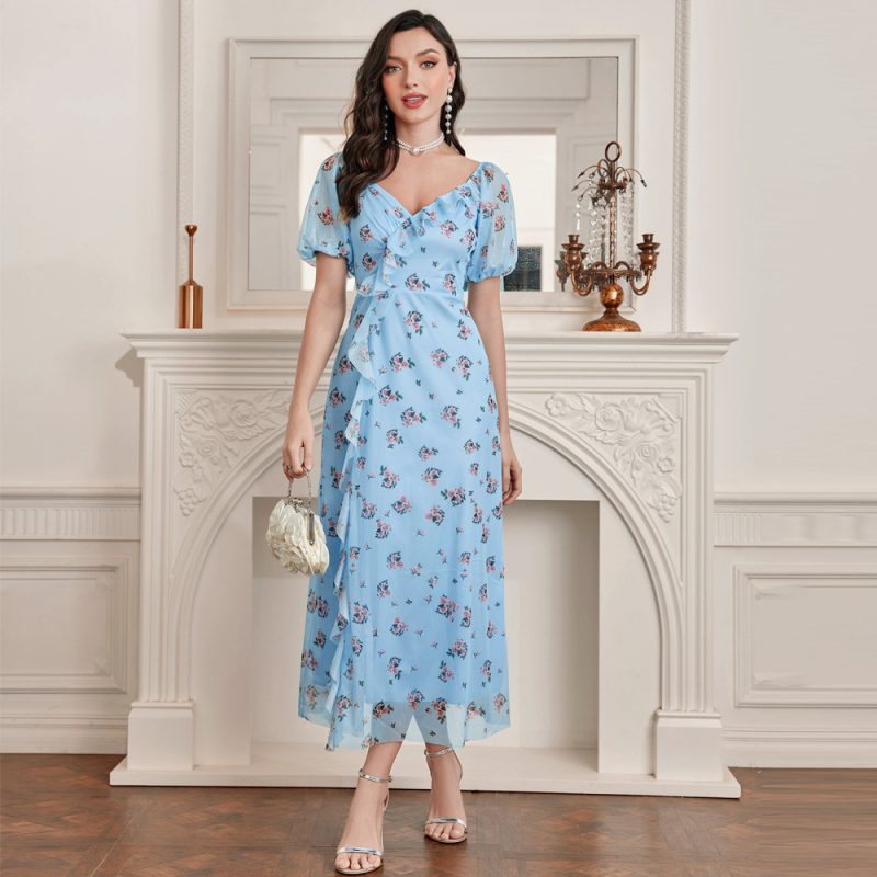 French High Waist Dress: Fashionable Elegance for Women - Image 2