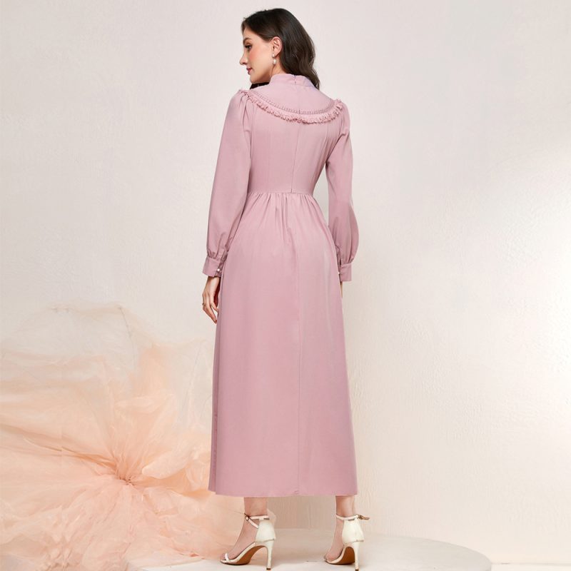 Elegant Tassel Stitch High Waist Dress - Image 4