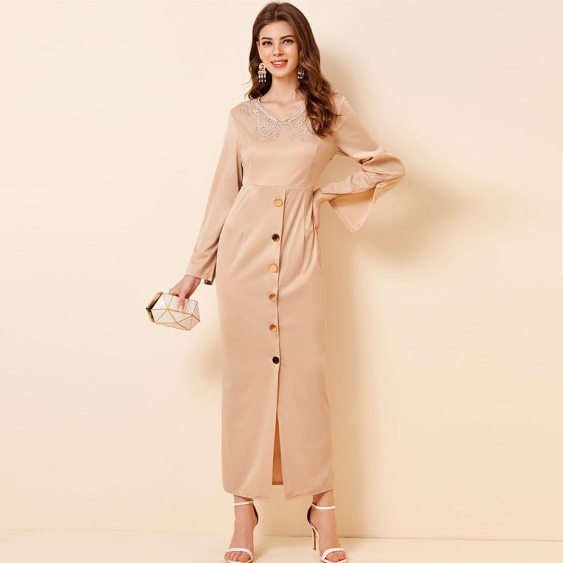 Women's Elegant High Waist Dress for Stylish Spring and Autumn Fashion - Image 4