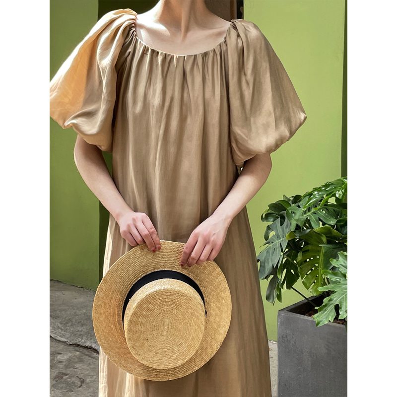 Tencel Puff Sleeve Fairy Dress - Image 4