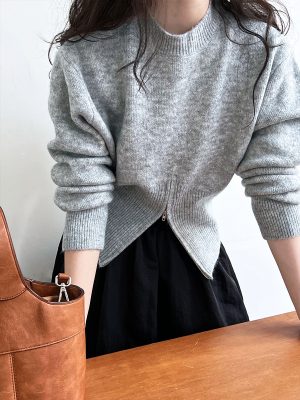 Autumn Short Zip Sweater | Western High Sense Design