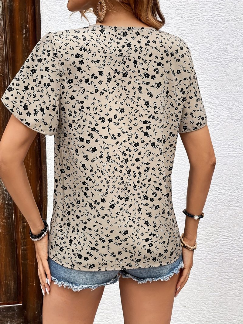 Floral Petal Sleeve Top - Autumn Design - Image 3