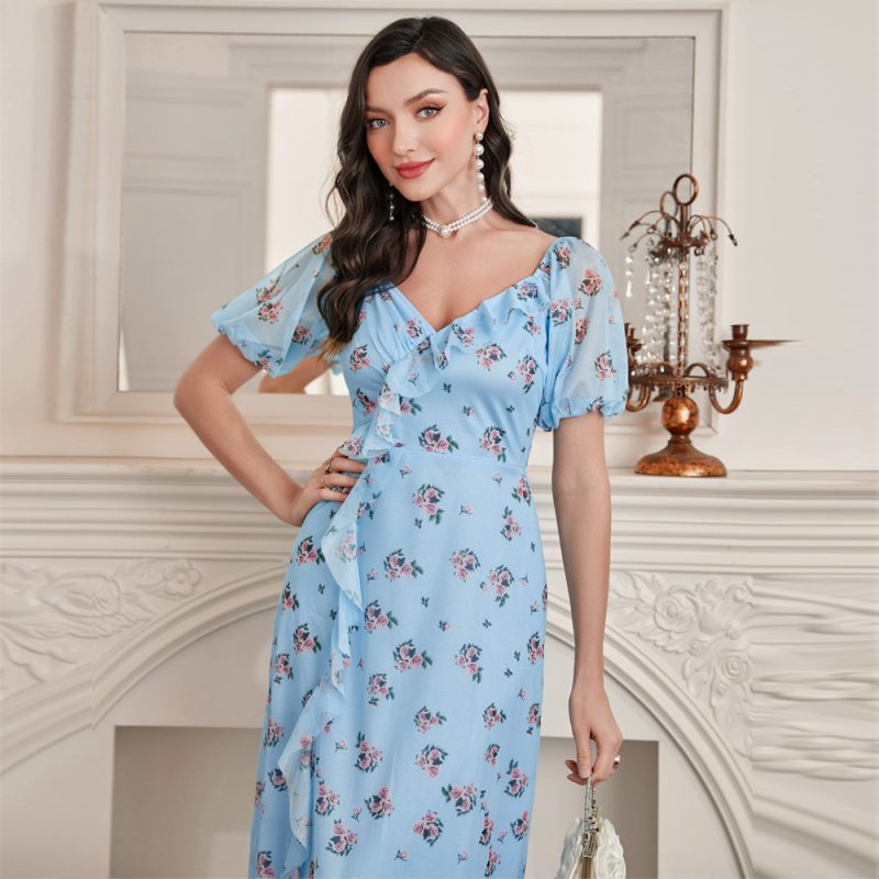 French High Waist Dress: Fashionable Elegance for Women