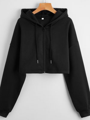 Black Hooded Street Hipster Sweater