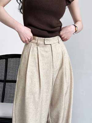 Minimalist Office Wide Leg Pants | Spring Autumn Style