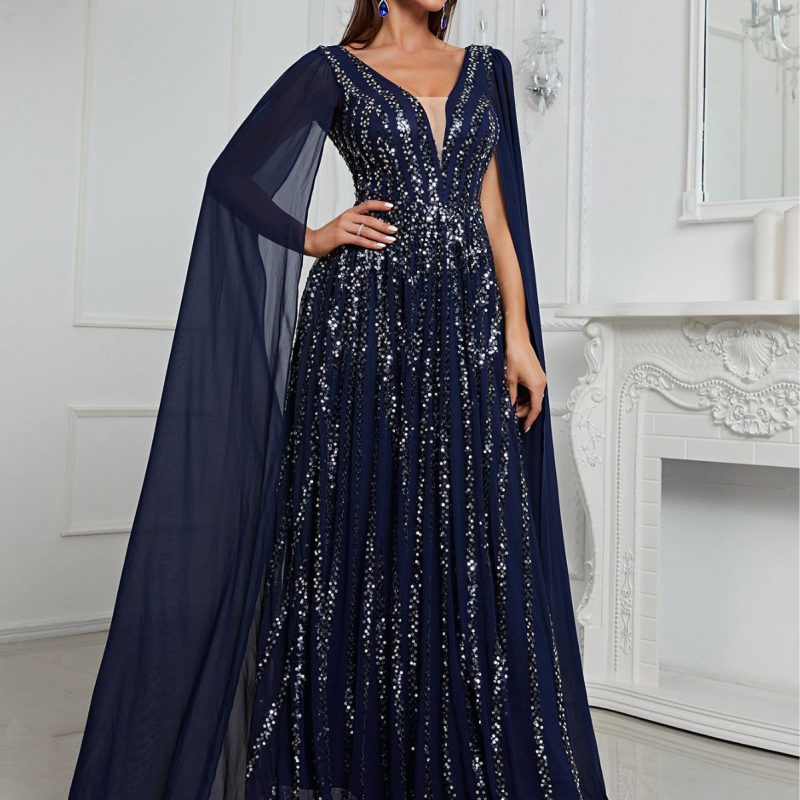 Heavy Embroidery Party Evening Dress - Image 4