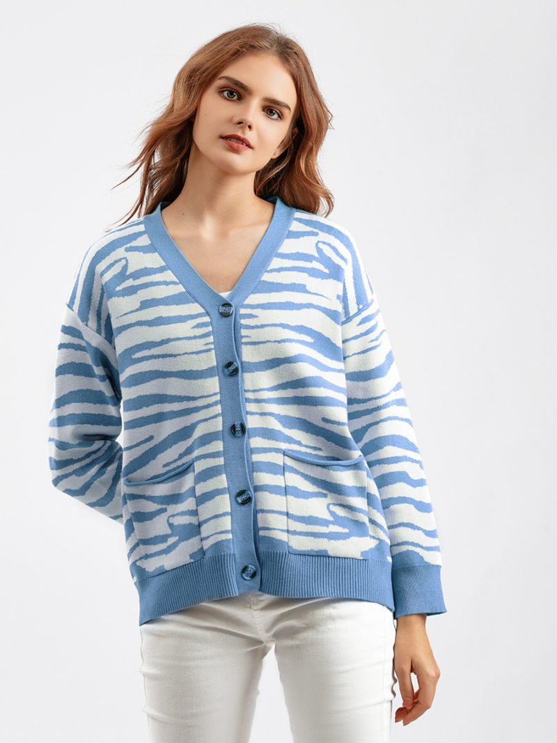 Oversized V-Neck Cardigan for Women - Image 3