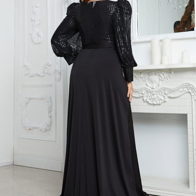 Sequined Plus Size Formal Maxi Dress - Image 2