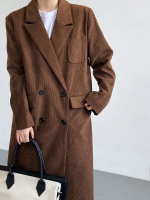 Corduroy Blazer Woolen Coat”