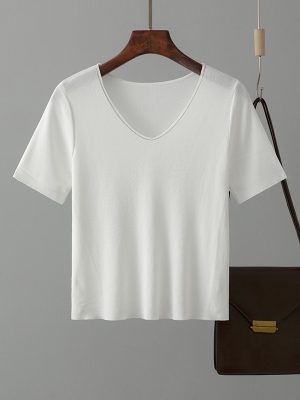 Summer V-Neck Slim Fit Sweater Tee