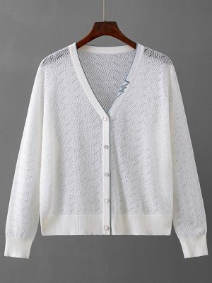 Hollow Out Ice Silk Cardigan: Summer Chic