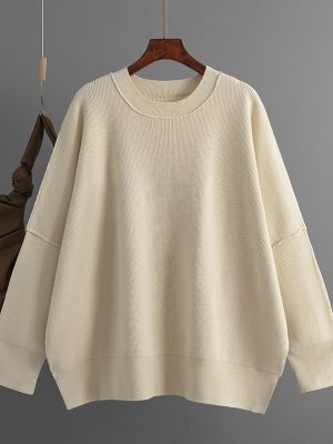 Round Neck Loose Knit Pullover