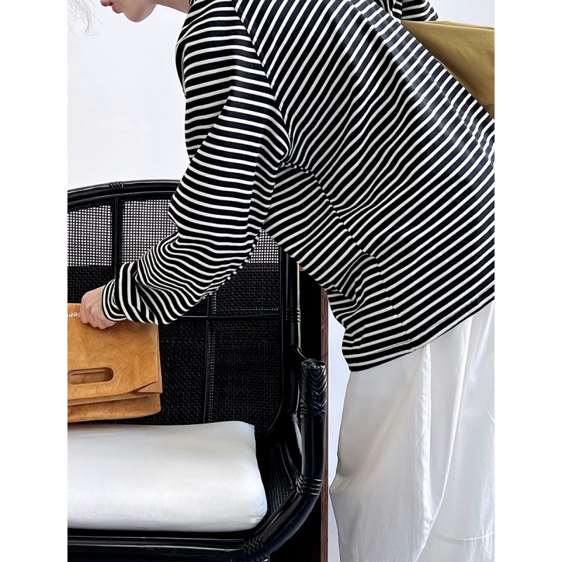 Lazy Stripe Pullover Sweater - Image 3