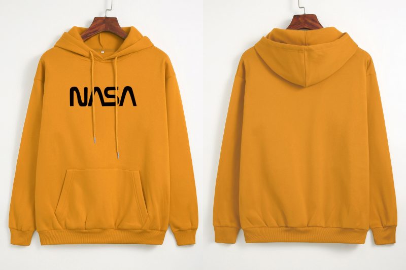 NASA Print Hooded Fleece Coat - Image 5