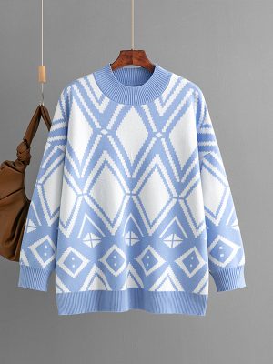 ometric Abstract Knit Sweater