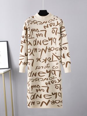 Graphic Graffiti Sweater Dress