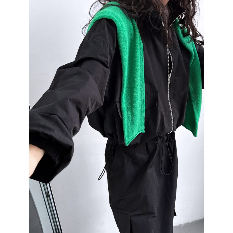 Short Jacket Drawstring Suit - Image 3