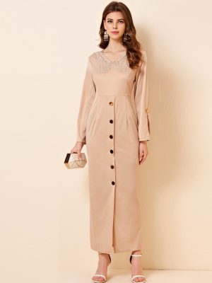 Women’s Elegant High Waist Dress for Stylish Spring and Autumn Fashion