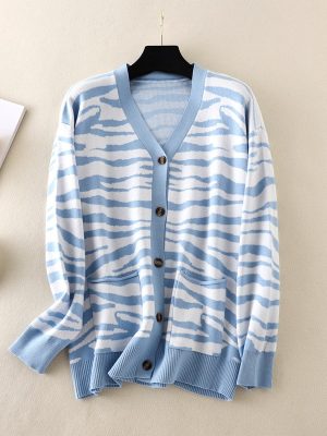 Oversized V-Neck Cardigan for Women