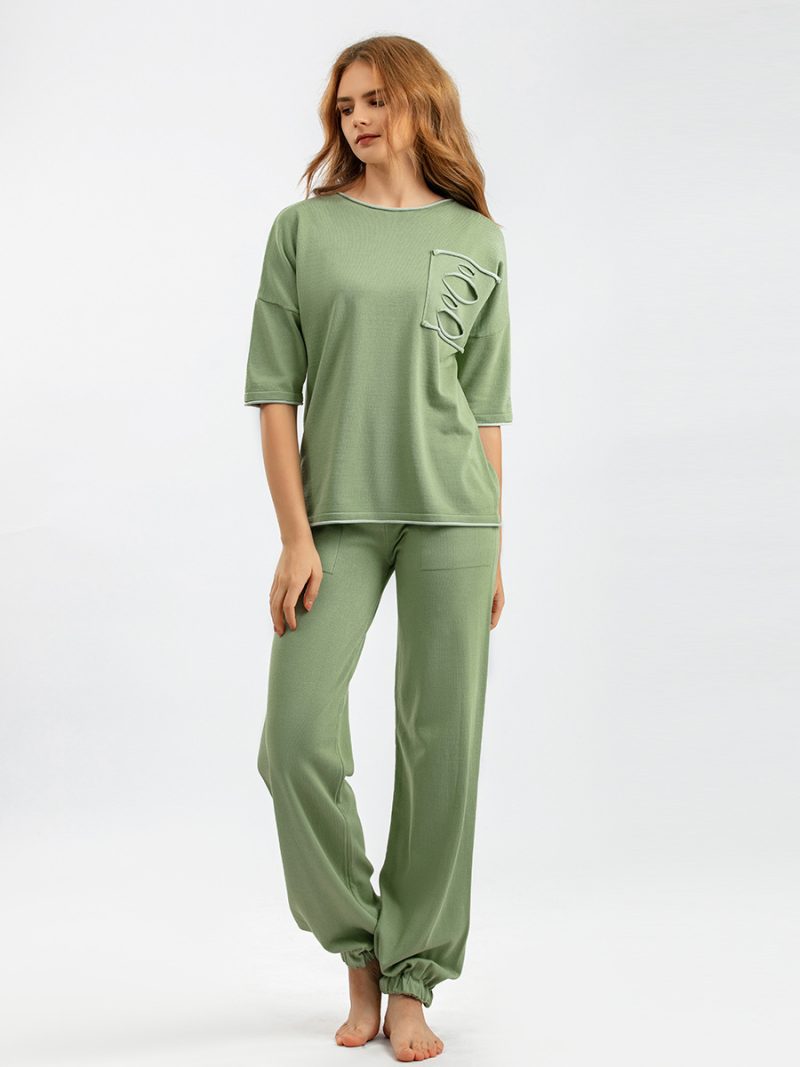 Ice Silk Knit Summer Suit - Image 2