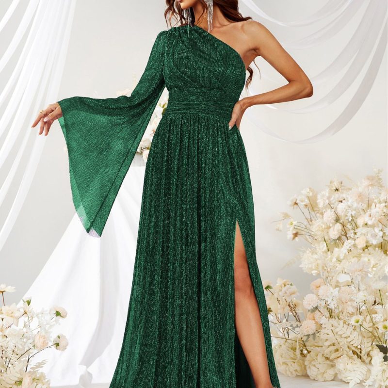 One-Shoulder Cocktail Evening Dress - Image 3