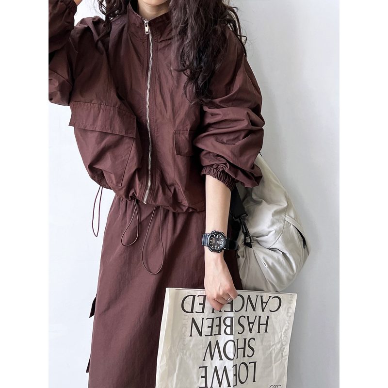 Short Jacket Drawstring Suit - Image 4
