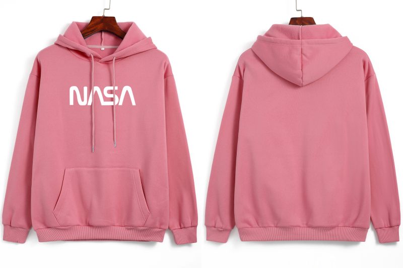 NASA Print Hooded Fleece Coat - Image 6