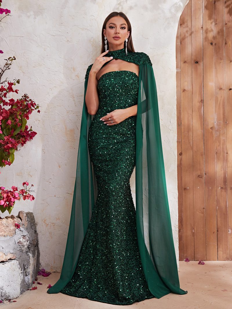 Popular Sequin Halter Fishtail Dress - Image 5