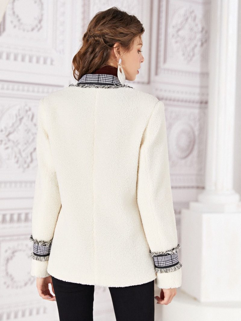 Casual Lambswool Shoulder Blazer for Autumn/Winter - Image 3